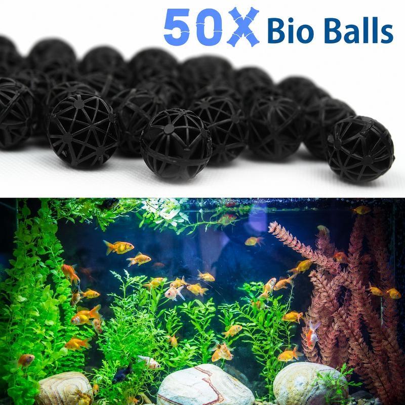 Marine Aquarium - ชุดอุปกรณ์กรองน้ำชีวเคมีสำหรับตู้ปลา 50 ชิ้น ขนาด 16 มม.