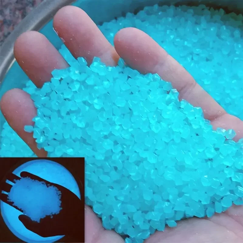 Ocean Aquarium - 1000 ชิ้น 3-5 มิลลิเมตรทรายเรืองแสงใน Dark Pebbles