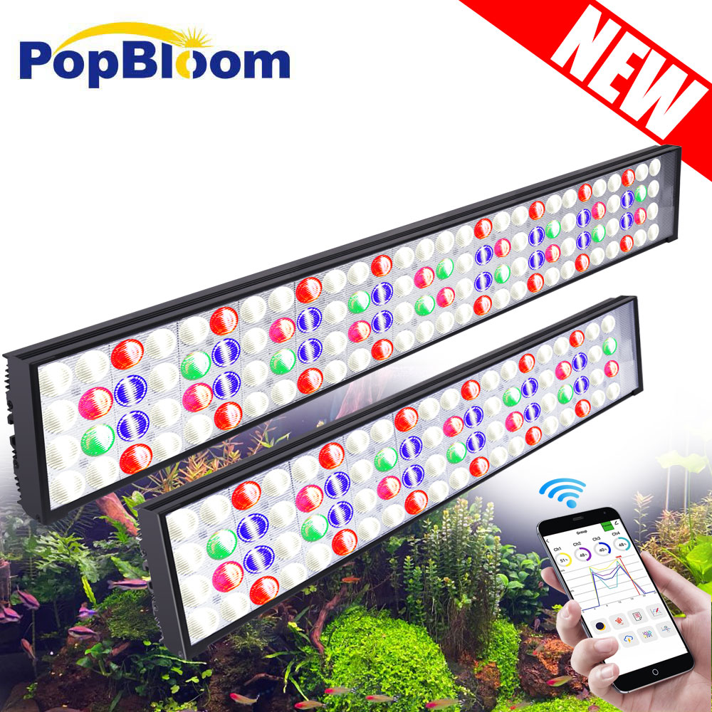 PopBloom H54 H75 โคมไฟ LED สำห - Aquarium Marine Lights บทวิจารณ์และราคา
