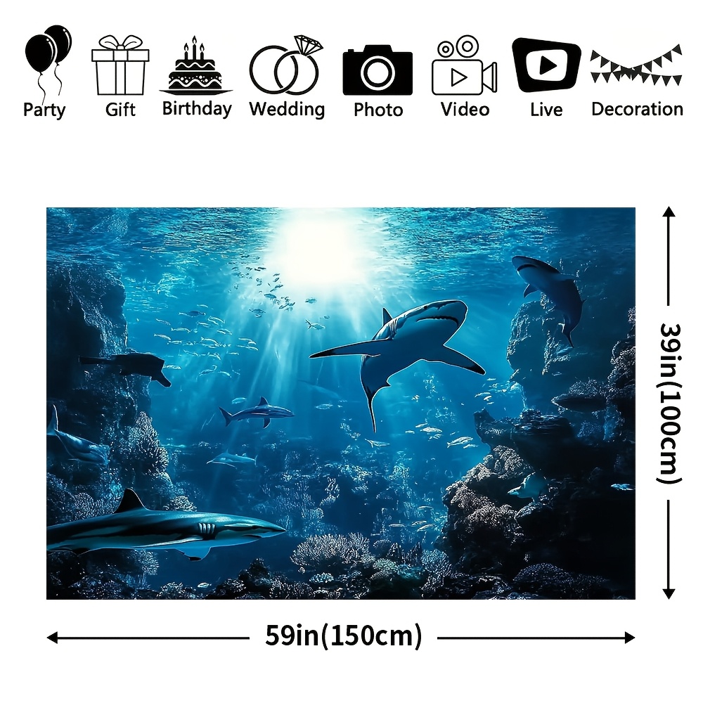 พรมแขวนผนังลายฉลามทะเลลึกสุดงด - Marine Aquarium บทวิจารณ์และราคา