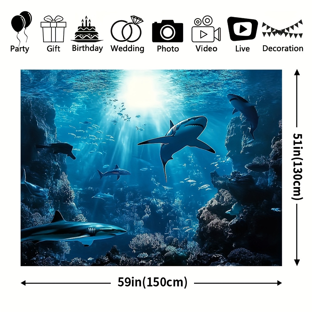 พรมแขวนผนังลายฉลามทะเลลึกสุดงด - Marine Aquarium บทวิจารณ์และราคา