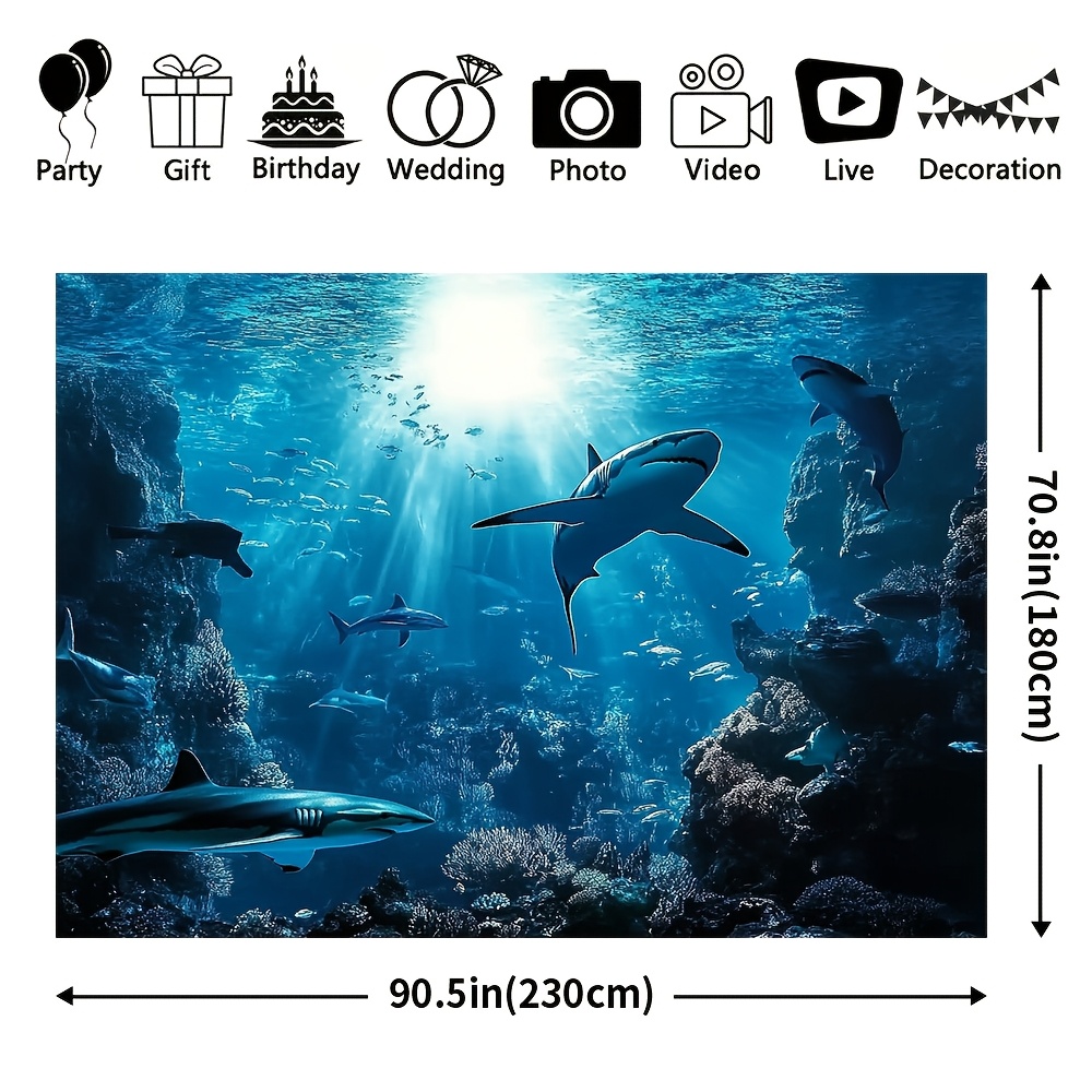 พรมแขวนผนังลายฉลามทะเลลึกสุดงด - Marine Aquarium บทวิจารณ์และราคา