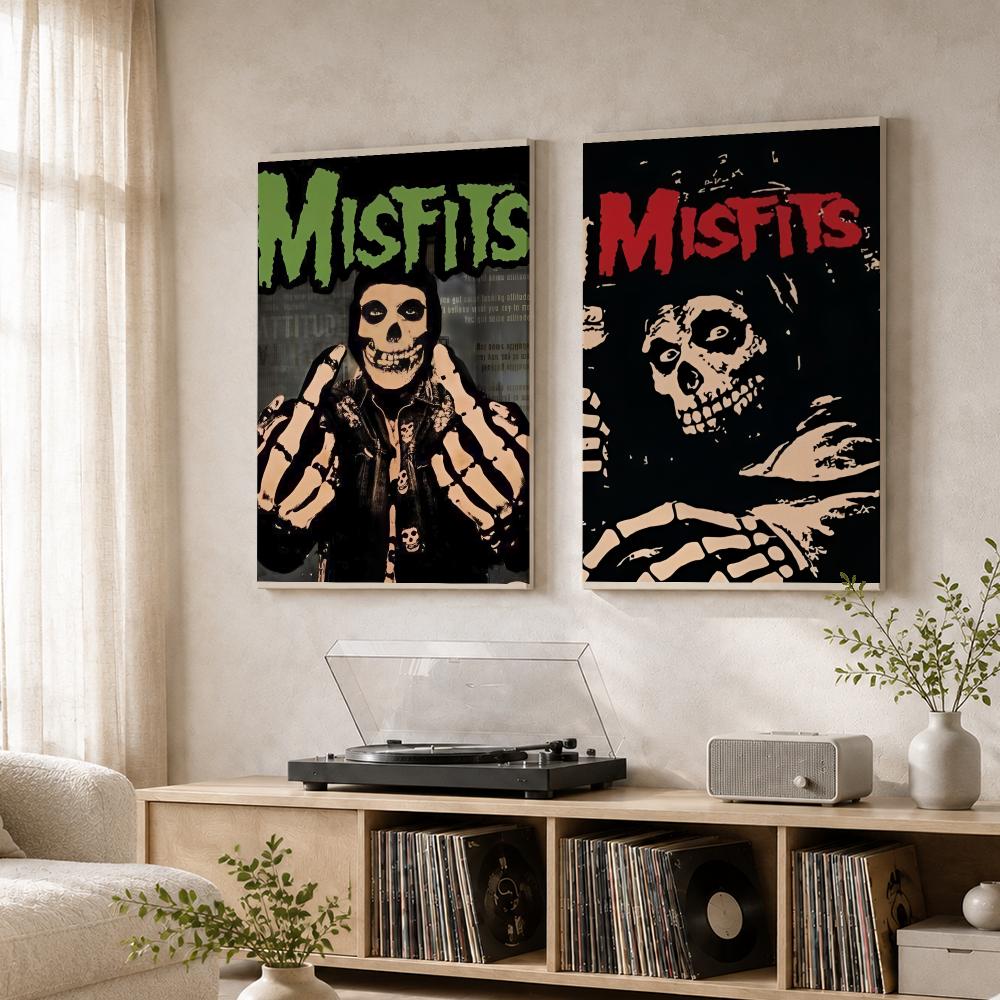 M-Misfits โปสเตอร์ภาพวาดบนผ้าใ - Live Rock บทวิจารณ์และราคา