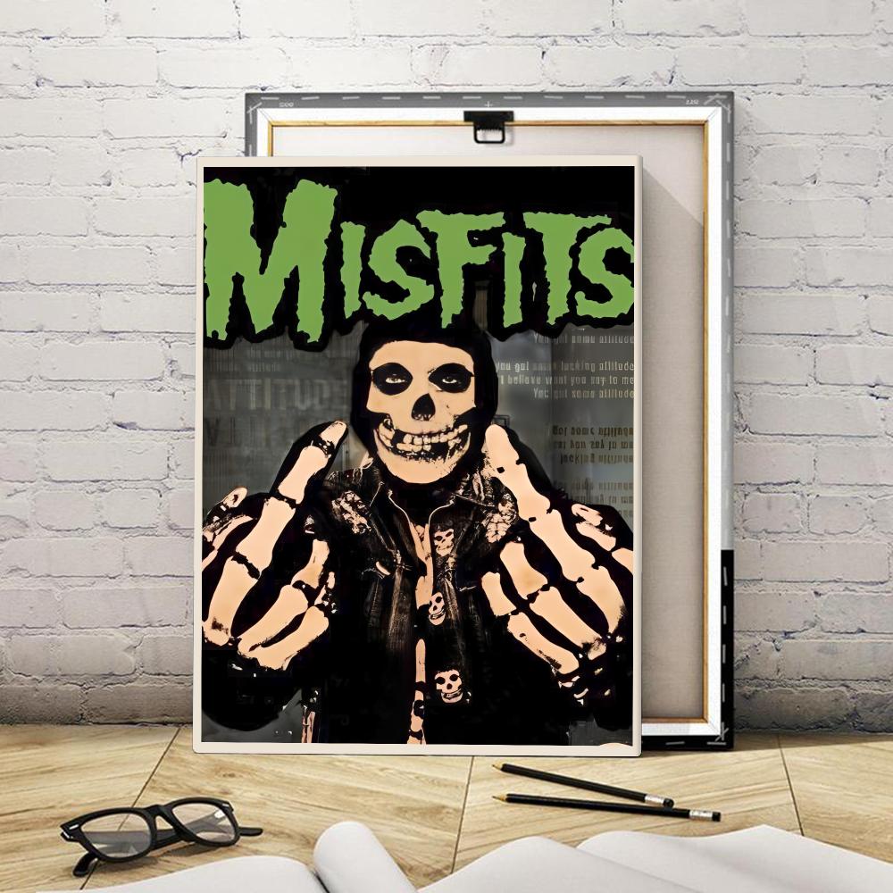 M-Misfits โปสเตอร์ภาพวาดบนผ้าใ - Live Rock บทวิจารณ์และราคา