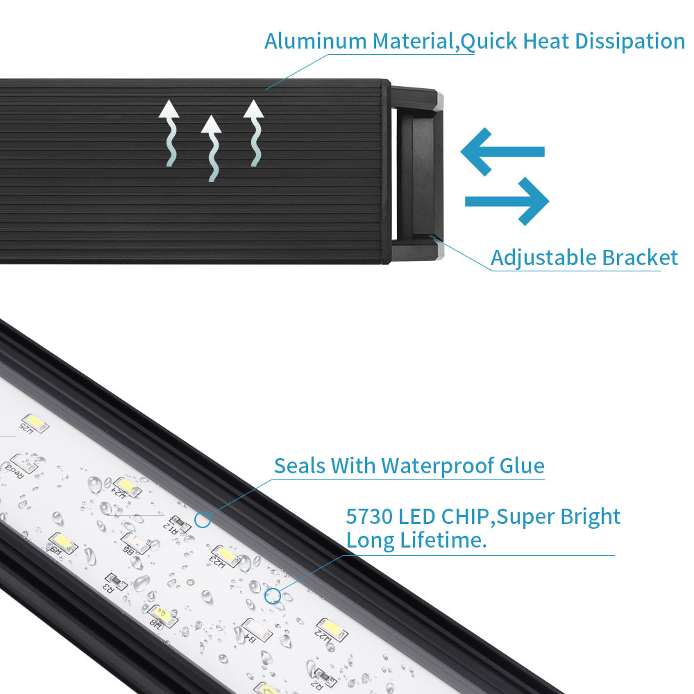 ความสว่างที่ปรับได้ของไฟติดตู้ - Reef Lighting บทวิจารณ์และราคา