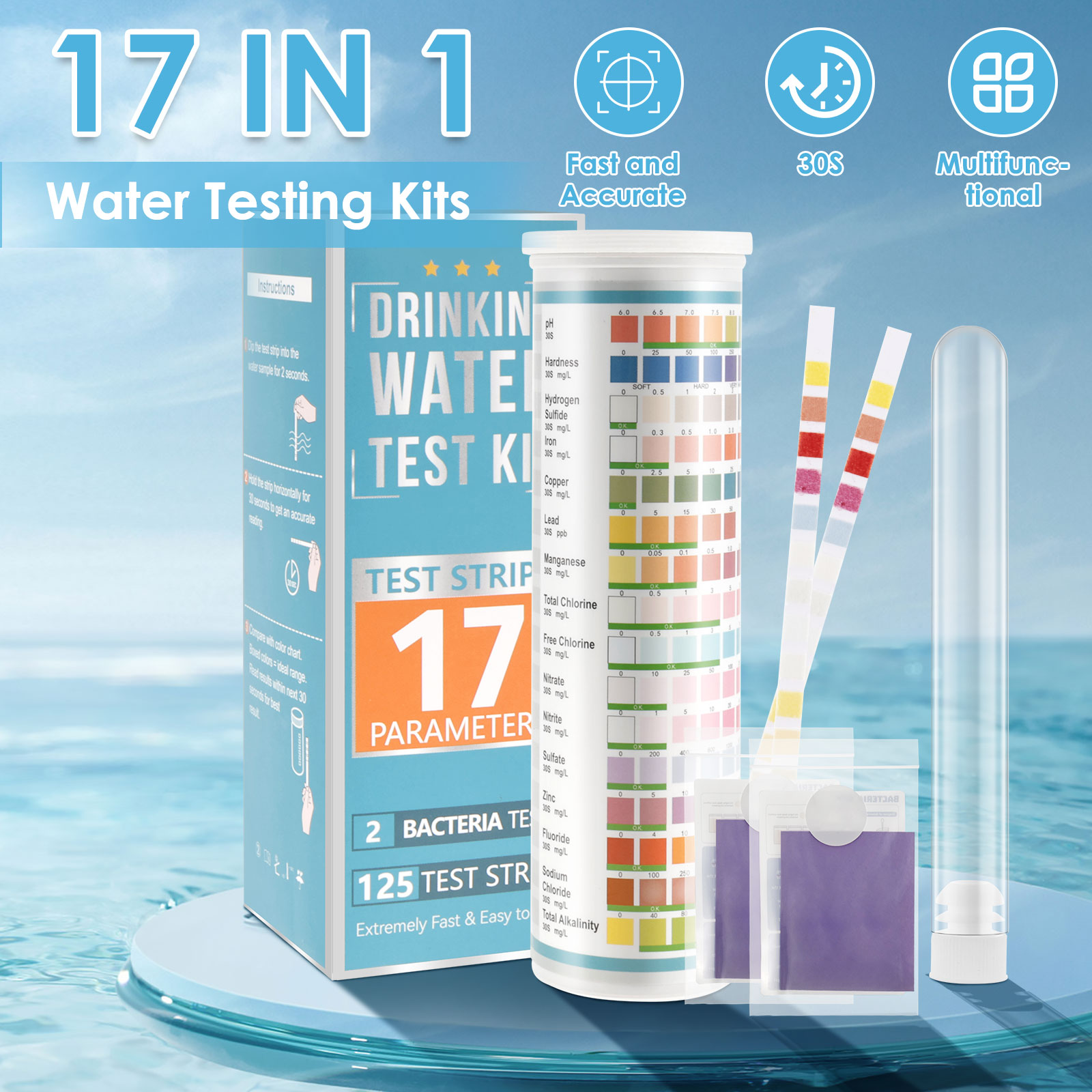 5-17 in 1 Aquarium Test Strips - Saltwater Tank บทวิจารณ์และราคา
